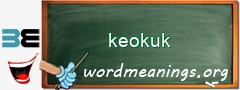 WordMeaning blackboard for keokuk